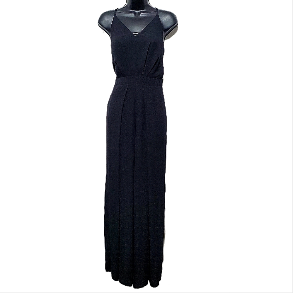 2/$30 By & By Women's Black Dressy Wide Leg Jumpsuit Size 7